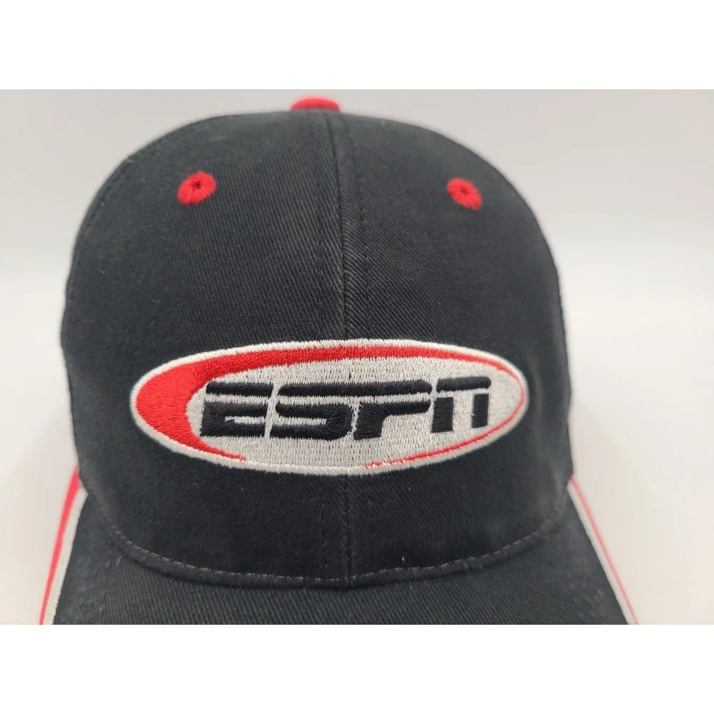 ESPN Worldwide Leader In Sports Strapback Adjustable Hat Cap Men Women Black Red